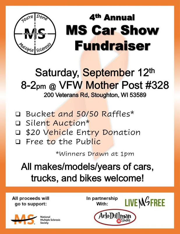 MS Fundraiser Car Show - Stoughton - 9/12/26