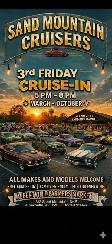 Sand Mountain Cruisers 3rd Friday Cruise-In