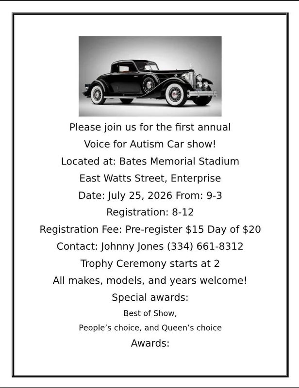 First Annual Voice For Autism Car Show