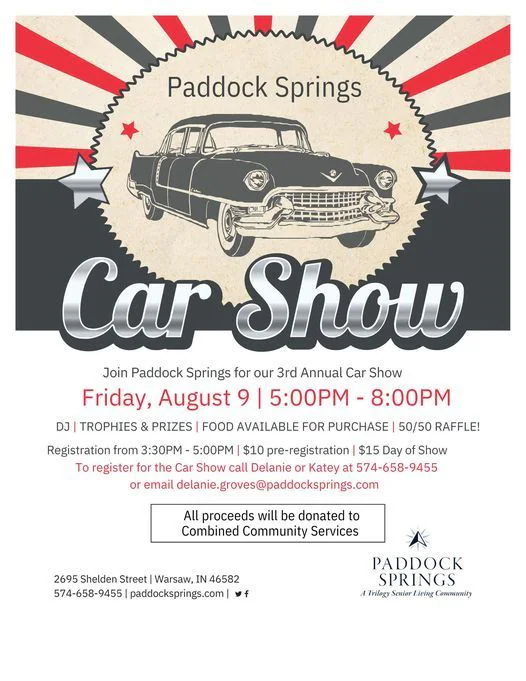 Paddock Springs Annual Car Show - Visit Kosciusko County