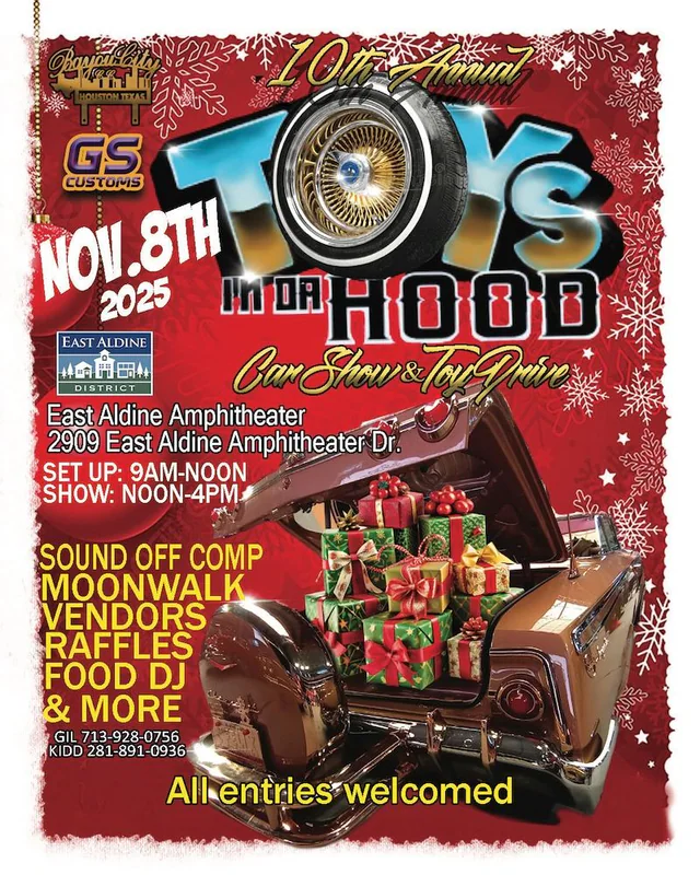 10th Annual Toys in da Hood Car Show & Toy Drive, Nov. 8