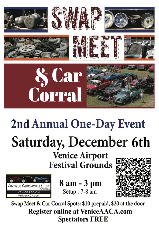 2nd Annual Venice AACA Swap Meet & Car Corral