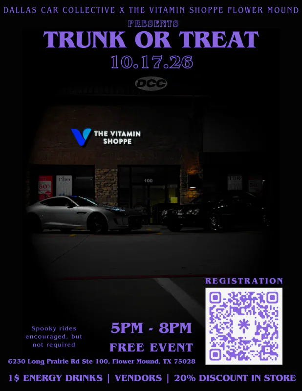 Dallas Car Collective x The Vitamin Shoppe: 10/17 Trunk or Treat