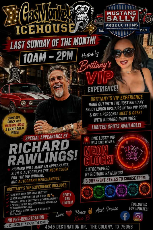 Full Class Car, Truck, and Motorcycle Show at Gas Monkey Icehouse