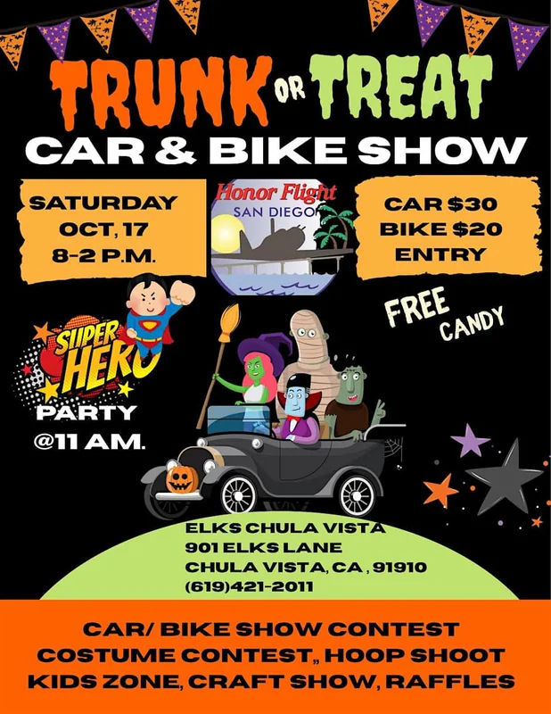 Elks Chula Vista Trunk or Treat Car Show