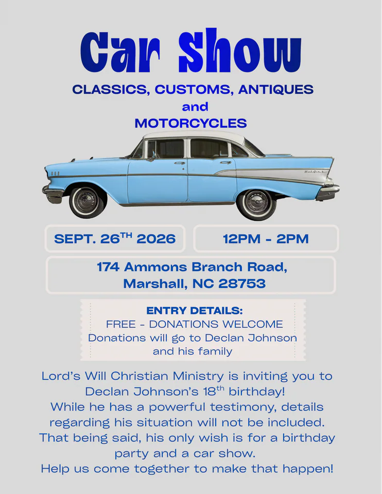 18th birthday benefit Car Show