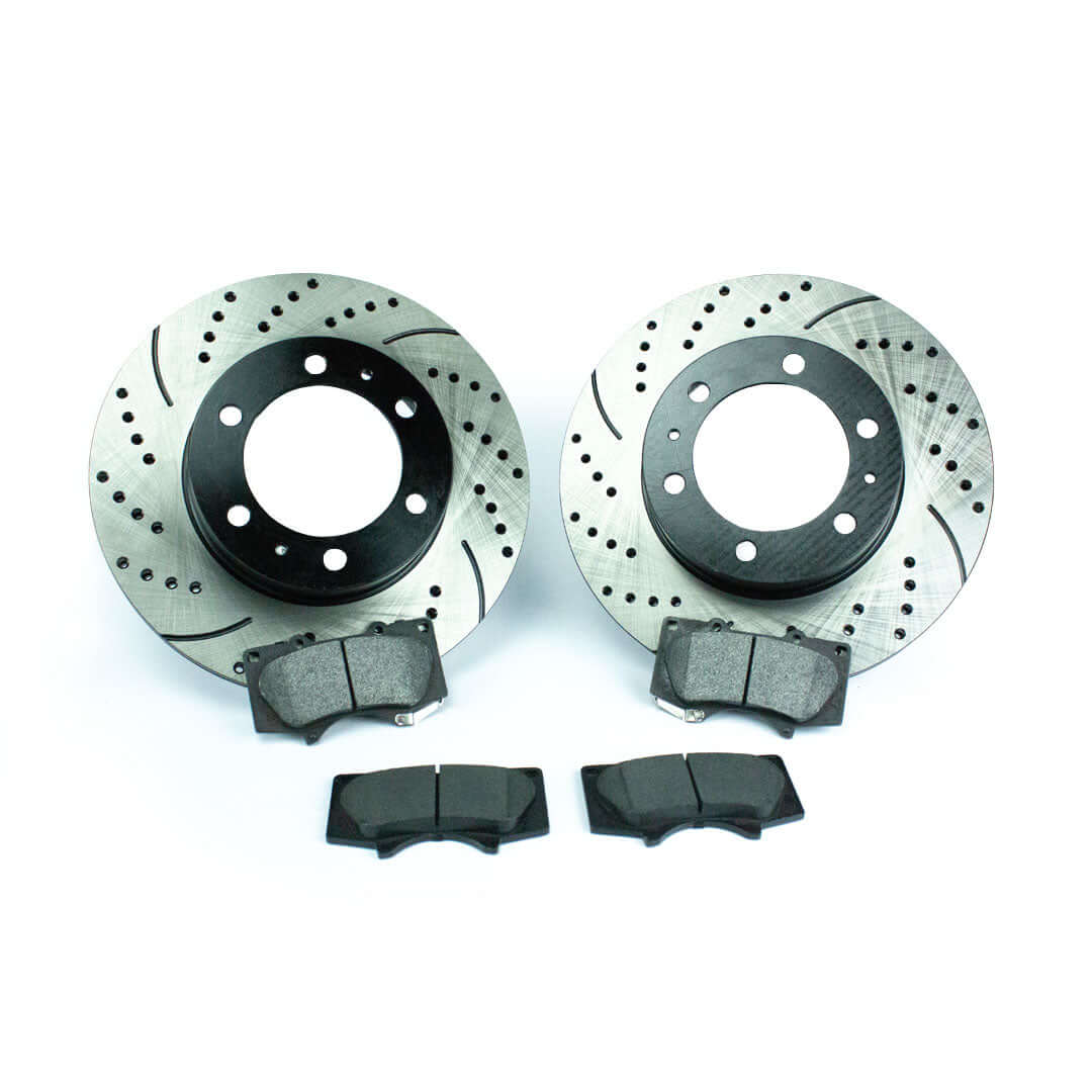 Drilled and Slotted Rotors Fits 2005-2023 Toyota Tacoma