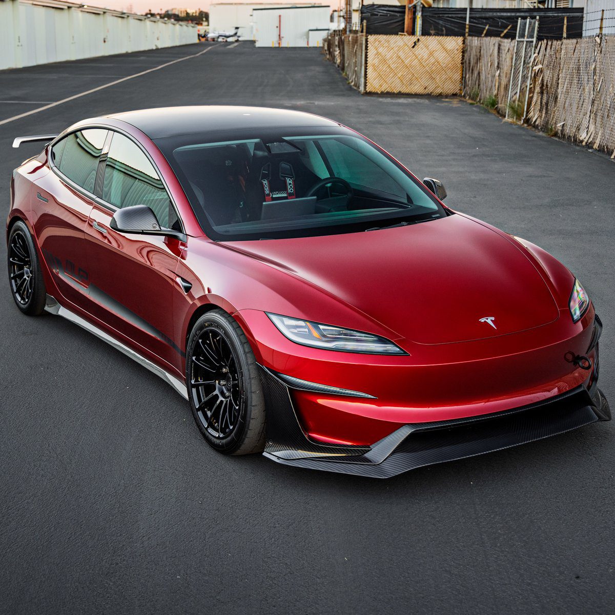 Tesla Model 3 Performance (2024+) Carbon Fiber Full Aero Kit (Choose Your Finish: Satin Carbon Fiber)